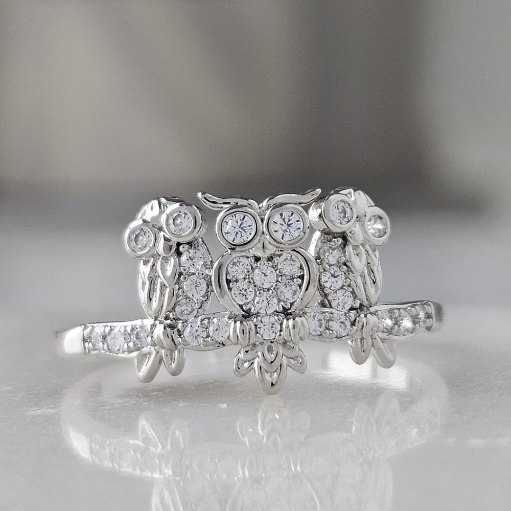 3 Owl Ring, Charmed Aroma Size 7